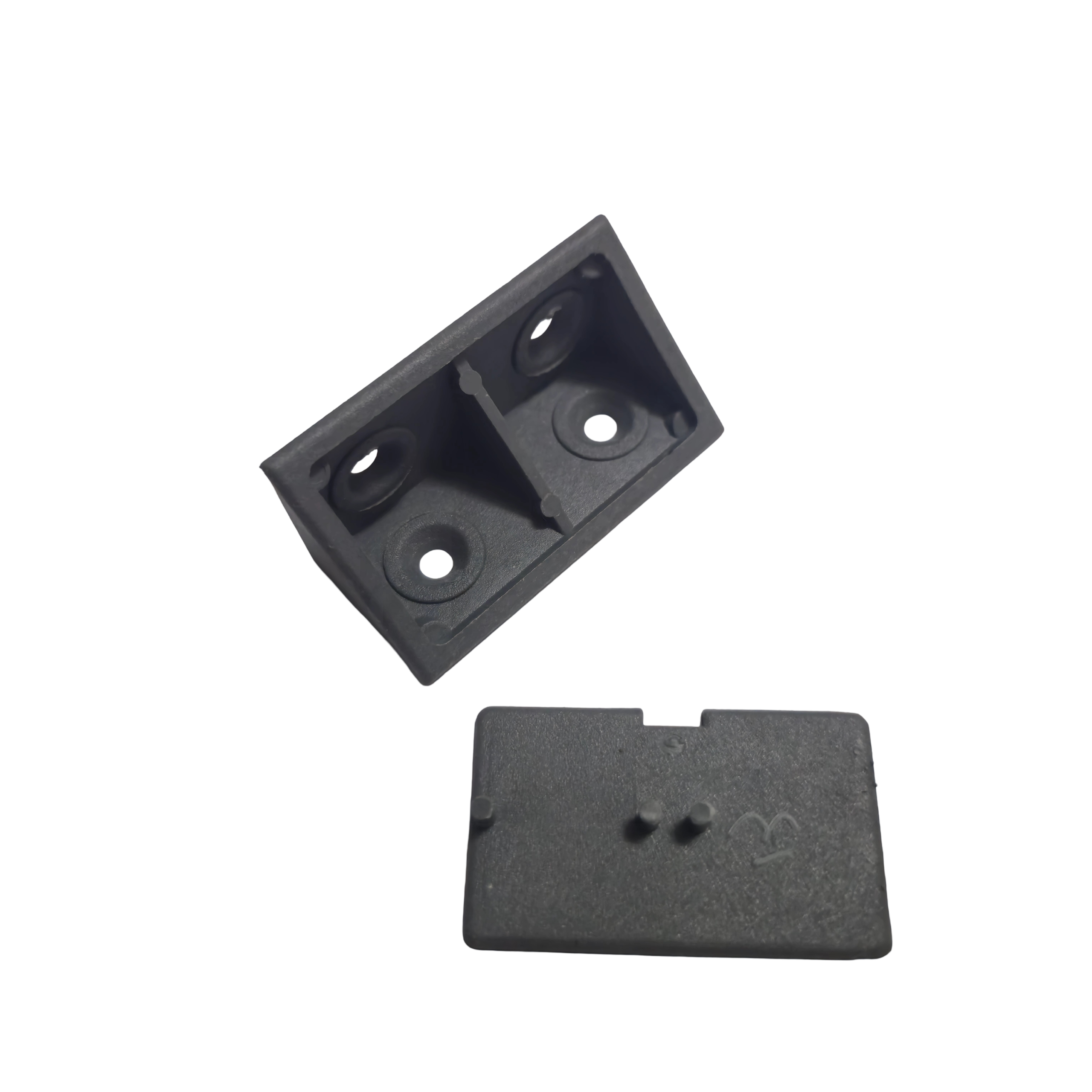Bracket Corner/Cover 19mm PVC Grey 20pc