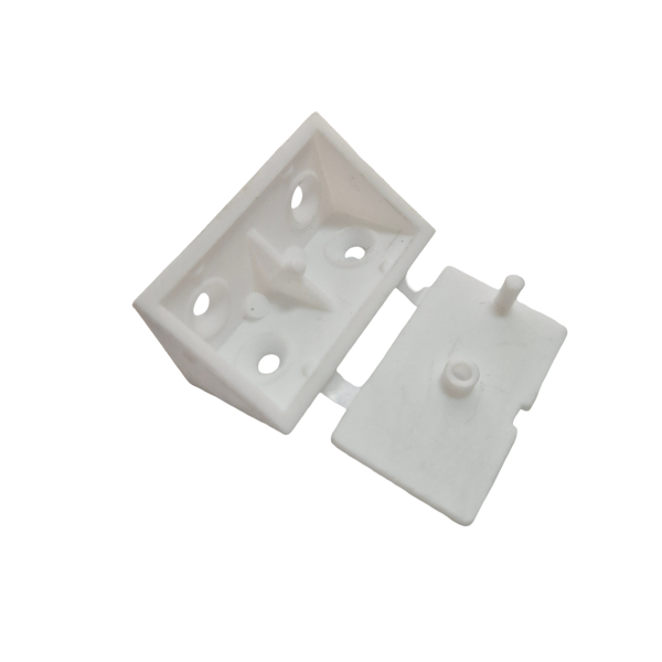 Bracket Corner/Cover 19mm PVC White 1pc