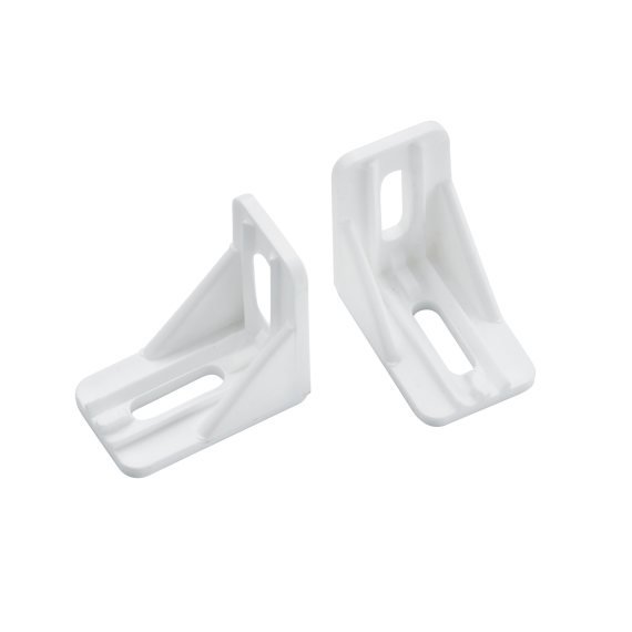 Bracket Corner 22x38x38mm PVC White 1pc