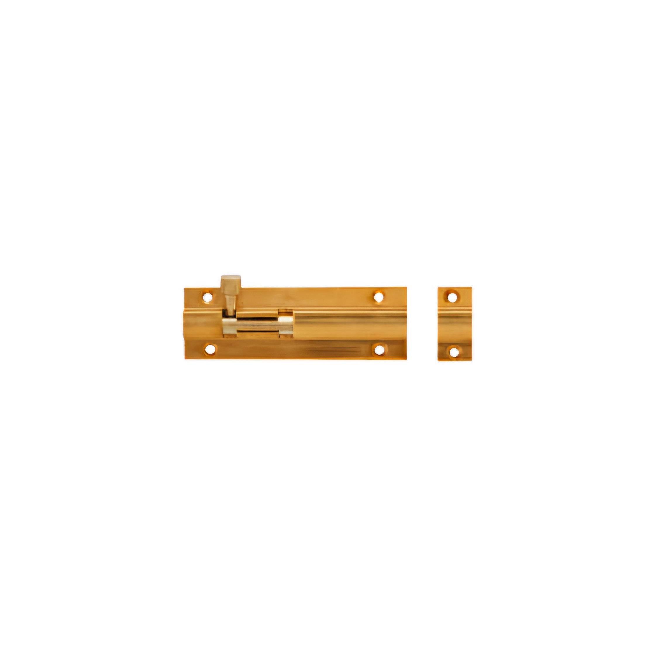 Door Barrel Bolt Straight 64mm Brass - Image 2