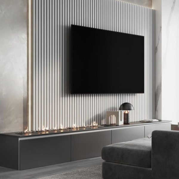Wall Cladding White Stripe 2900x165mm