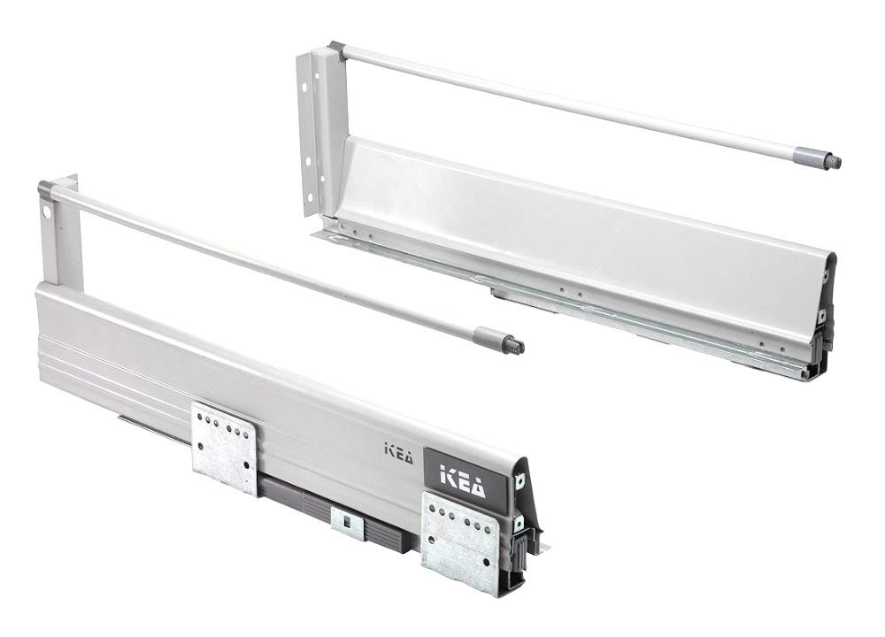 Metal Box System Grey 500 x 135mm With Rod